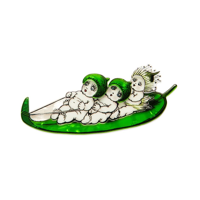 Gumnut Toboggan Brooch - Erstwilder - Quirky Resin and Enamel Accessories