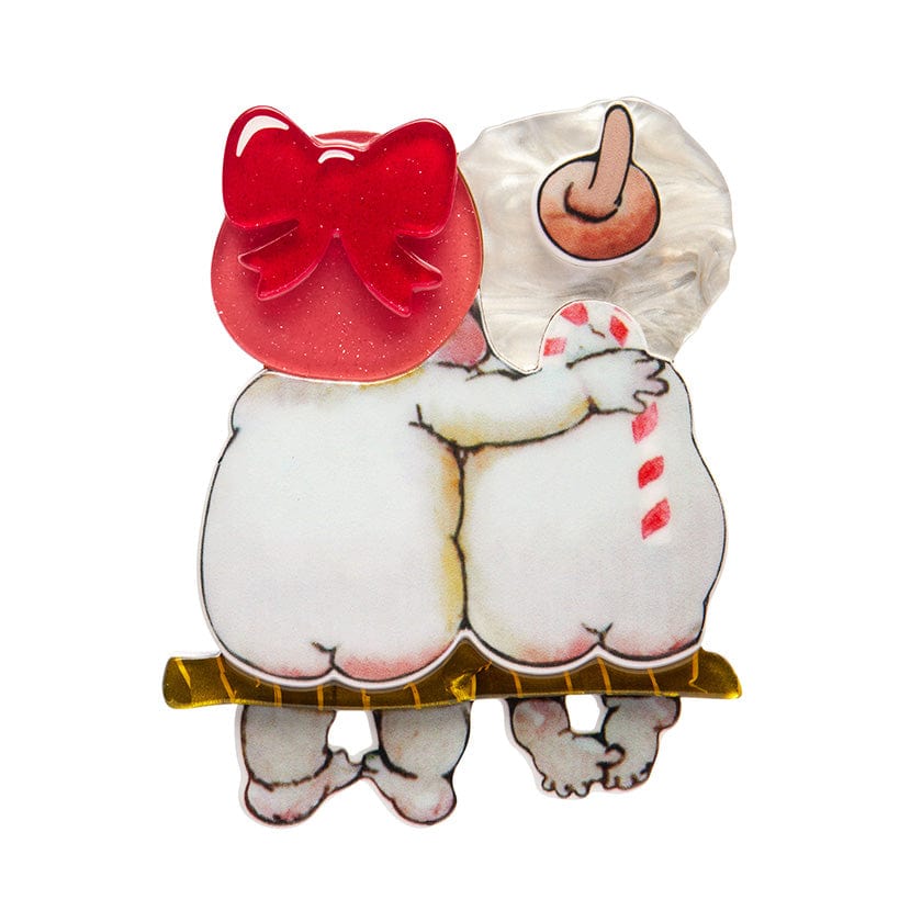 Together for Christmas Brooch - Erstwilder - Quirky Resin and Enamel Accessories