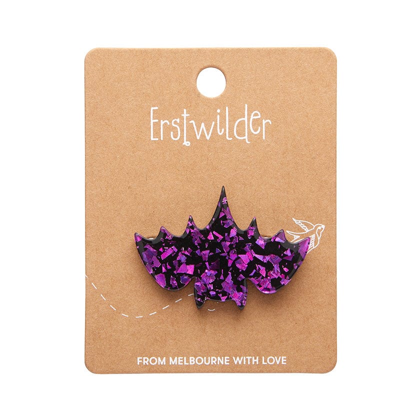 Fang Time Bat Mini Brooch - Erstwilder - Quirky Resin and Enamel Accessories