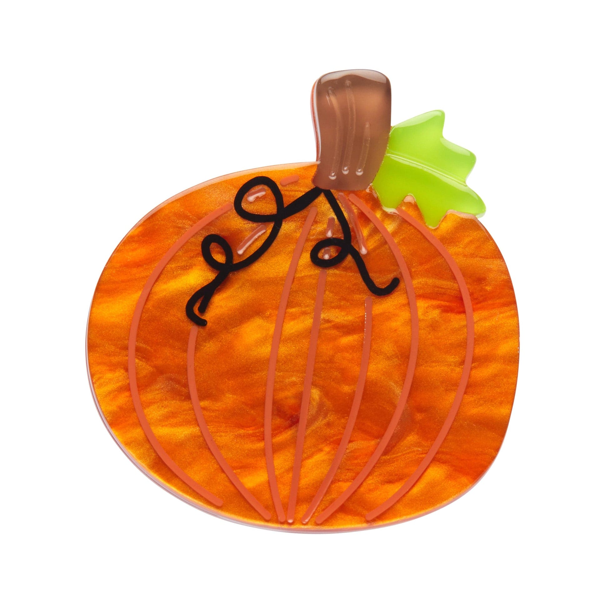 Midnight Magic Pumpkin Mini Brooch - Erstwilder - Quirky Resin and Enamel Accessories
