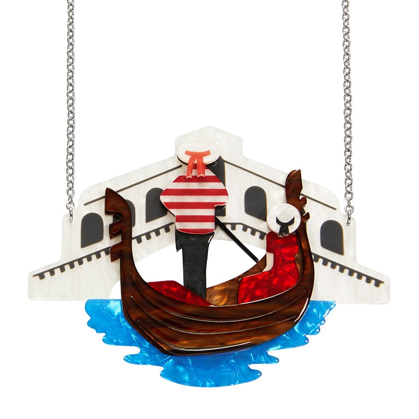 Canals of Venice Necklace - Erstwilder - Quirky Resin and Enamel Accessories