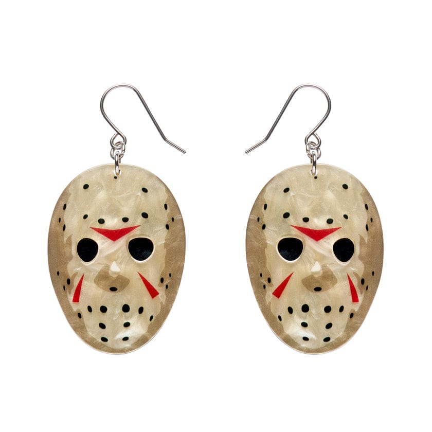 Jason Voorhees Mask Drop Earrings