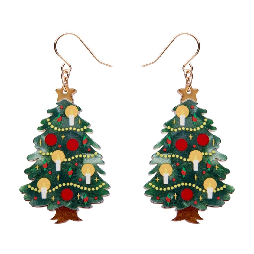 Christmas Tree Centre-Piece Drop Earrings