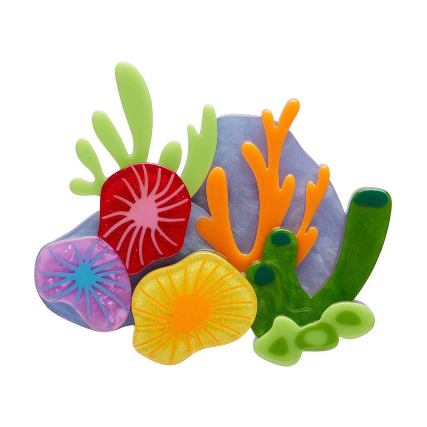 Kaleidoscopic Coral Brooch  -  Erstwilder  -  Quirky Resin and Enamel Accessories