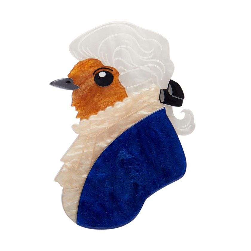 The Bureaucratic Bird Brooch  -  Erstwilder  -  Quirky Resin and Enamel Accessories