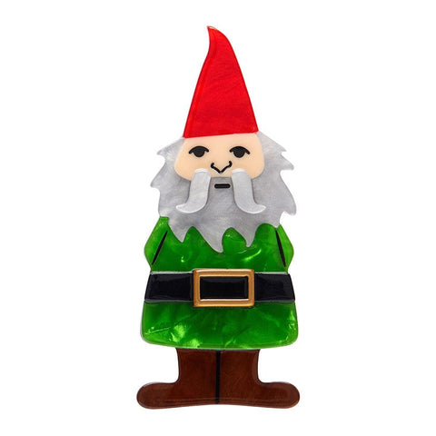Thereâ€™s No Place Like Gnome Brooch  -  Erstwilder  -  Quirky Resin and Enamel Accessories