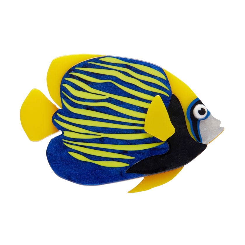 Emperor Angelfish Brooch  -  Erstwilder  -  Quirky Resin and Enamel Accessories