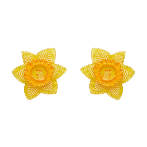 Delightful Daffodil Stud Earrings  -  Erstwilder  -  Quirky Resin and Enamel Accessories