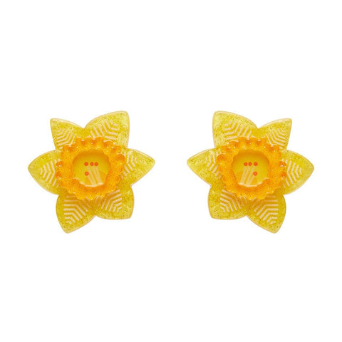 Delightful Daffodil Stud Earrings  -  Erstwilder  -  Quirky Resin and Enamel Accessories
