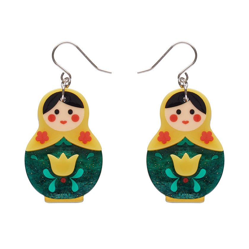 Matryoshka Memories Drop Earrings  -  Erstwilder  -  Quirky Resin and Enamel Accessories