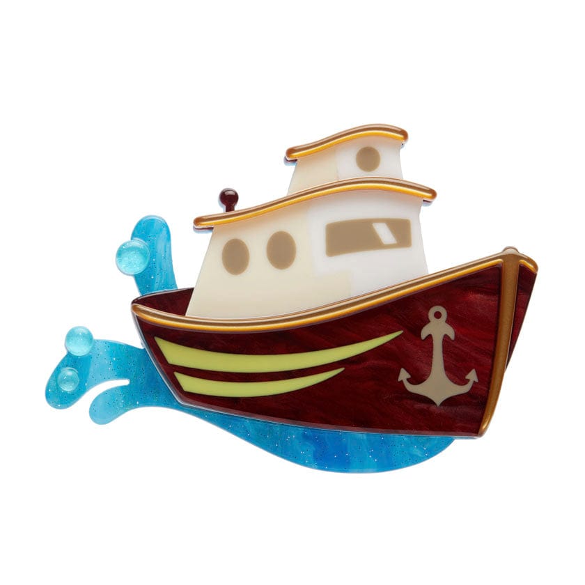 Seas the Day Brooch  -  Erstwilder  -  Quirky Resin and Enamel Accessories