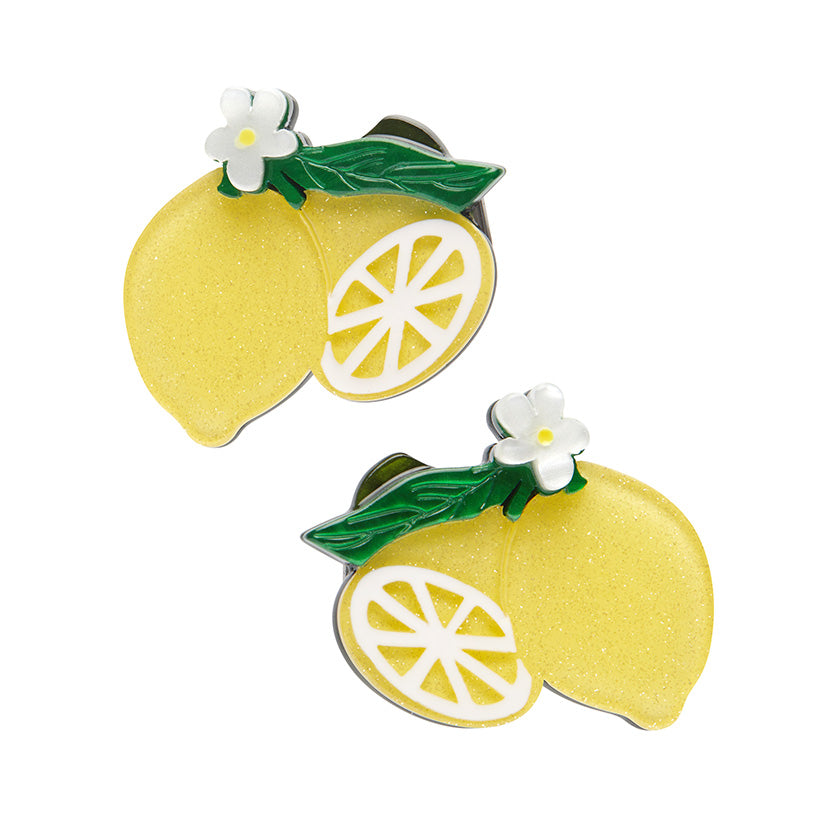 Lemon Drop Hair Clips Set - 2 Piece