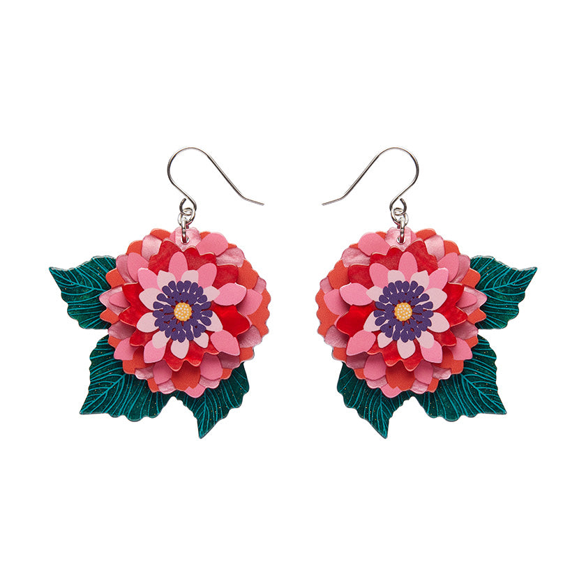 Dazzling Dahlia Drop Earrings
