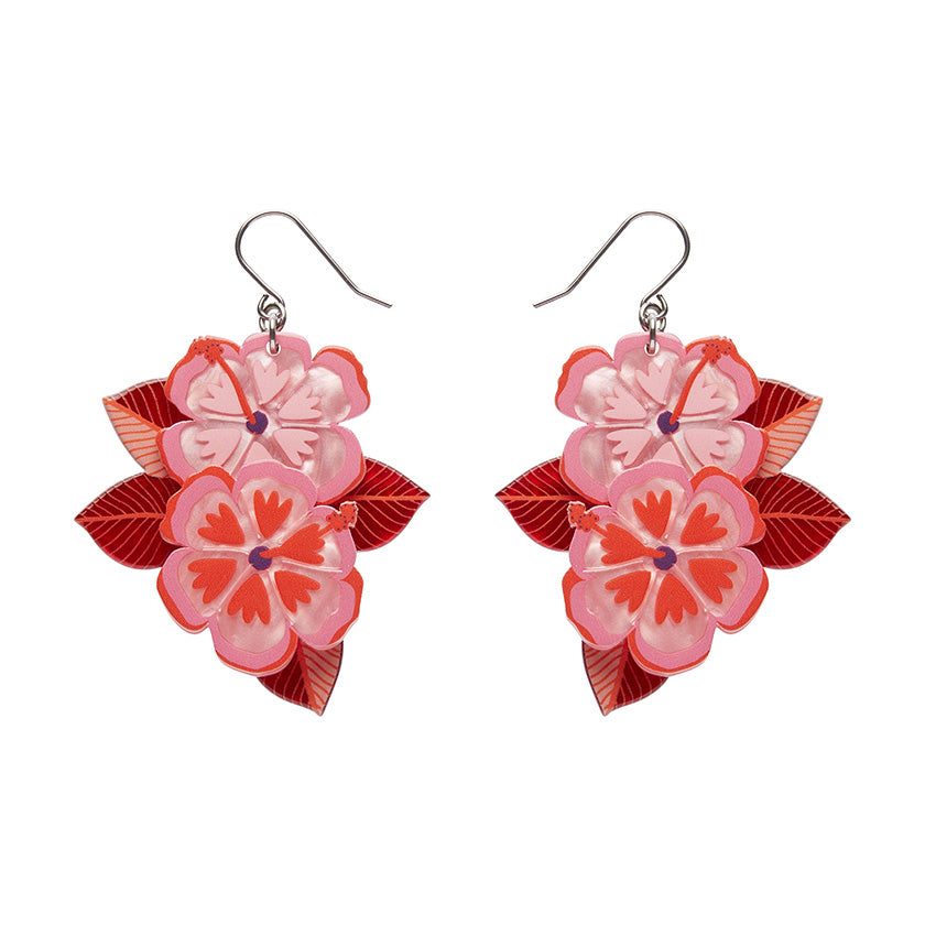 Halcyon Hibiscus Drop Earrings