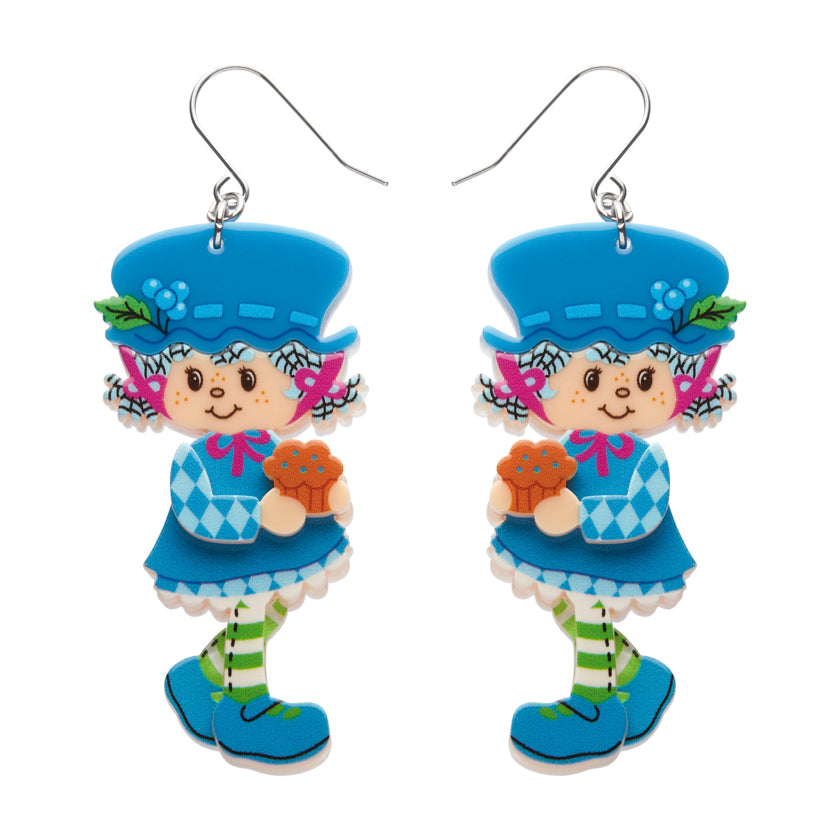 Blueberry Muffin Drop Earrings