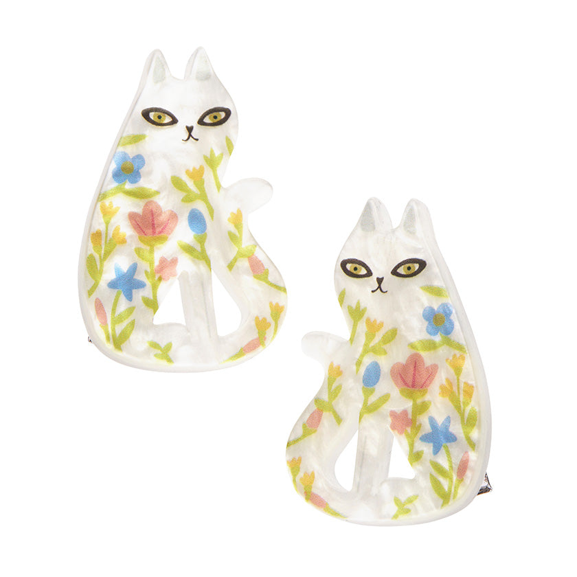 Feline Florescence Hair Clips Set - 2 Piece