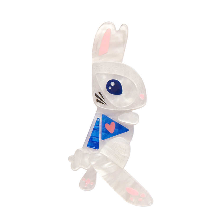 White Rabbit Brooch