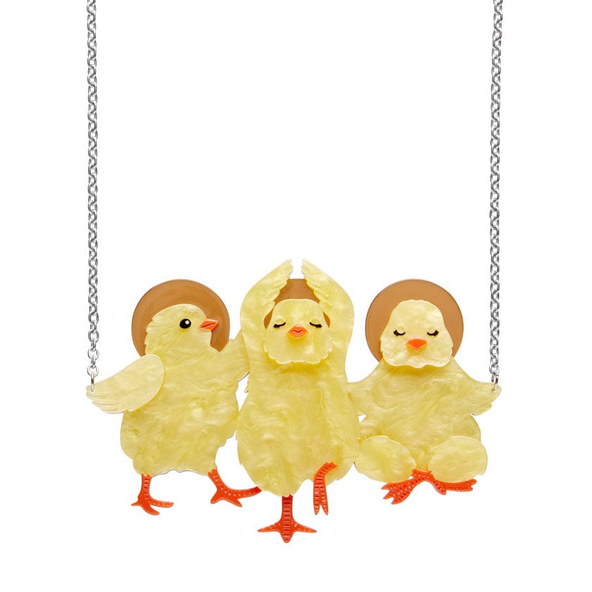The Yoga Chicks Necklace  -  Erstwilder  -  Quirky Resin and Enamel Accessories