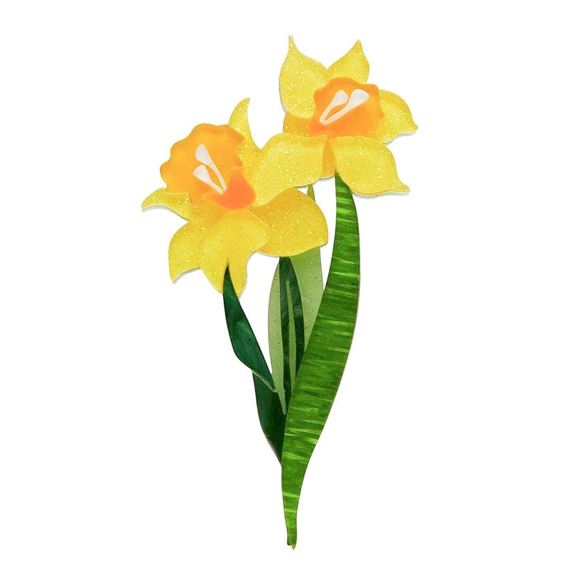 Garden Goddess Daffodil Brooch