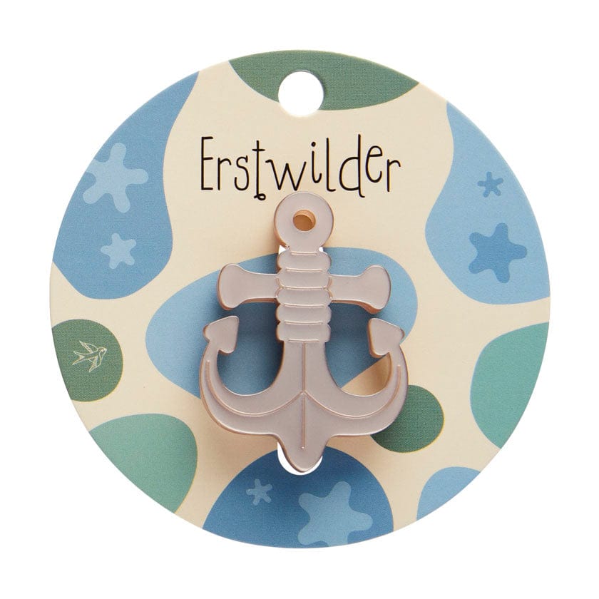 Anchor Simplified Mini Brooch  -  Erstwilder Simplified  -  Quirky Resin and Enamel Accessories