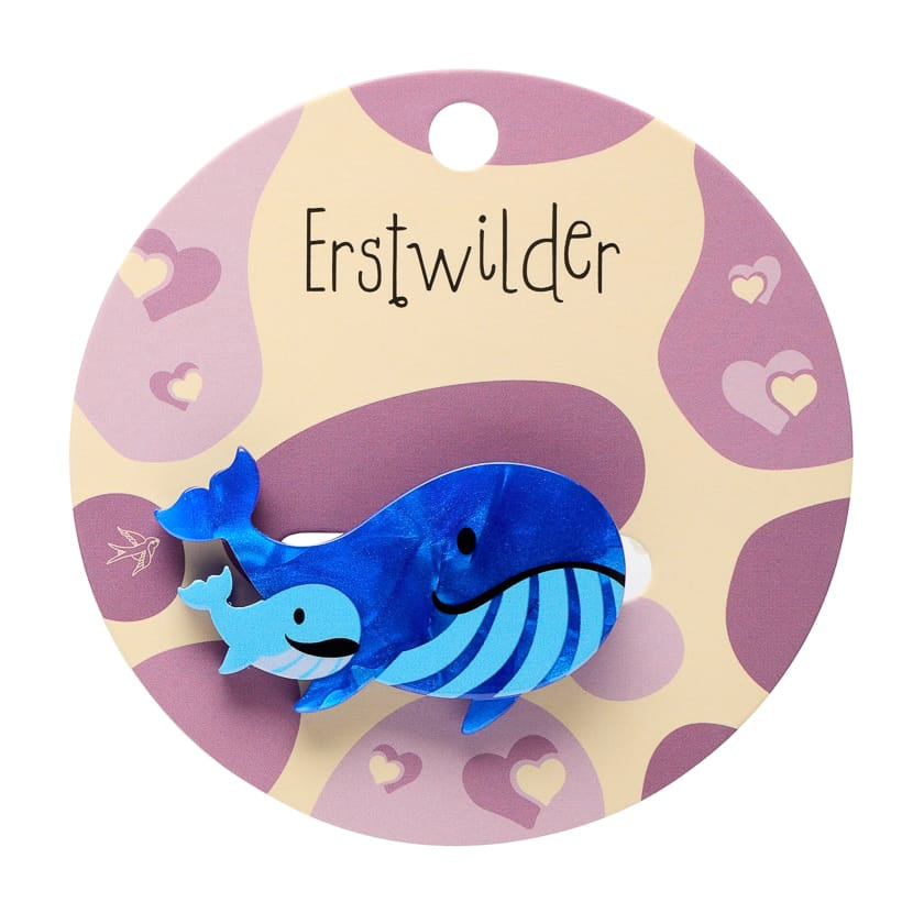 Whales Simplified Mini Brooch