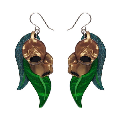 Gumnut Babies Drop Earrings  -  Erstwilder  -  Quirky Resin and Enamel Accessories