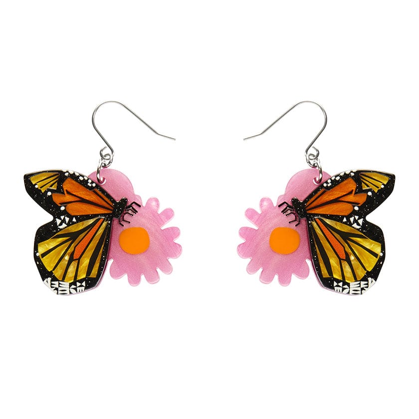 A Butterfly Named Flutter Drop Earrings  -  Erstwilder  -  Quirky Resin and Enamel Accessories
