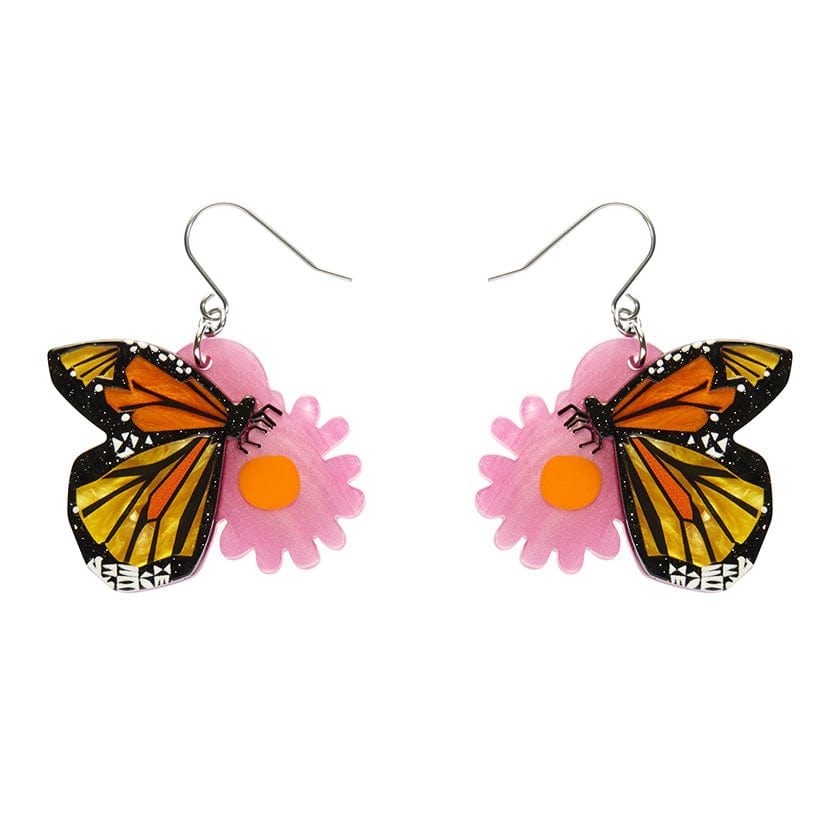 A Butterfly Named Flutter Drop Earrings  -  Erstwilder  -  Quirky Resin and Enamel Accessories