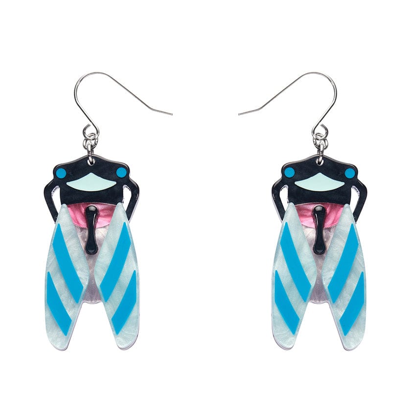Deco Cicada Drop Earrings  -  Erstwilder  -  Quirky Resin and Enamel Accessories