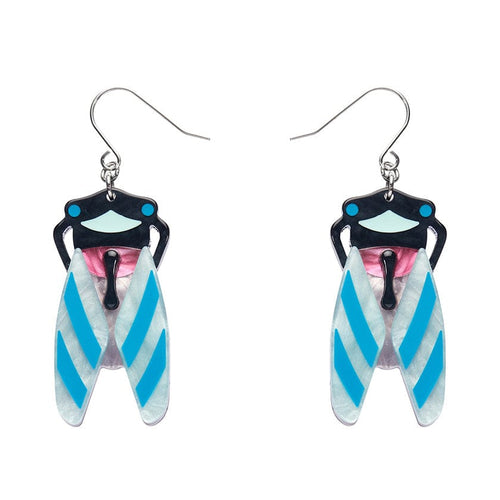 Deco Cicada Drop Earrings  -  Erstwilder  -  Quirky Resin and Enamel Accessories