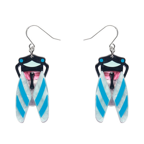 Deco Cicada Drop Earrings  -  Erstwilder  -  Quirky Resin and Enamel Accessories