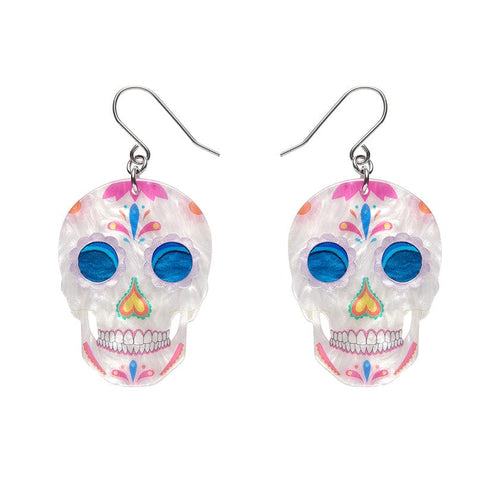 Dia De Los Muertos Drop Earrings  -  Erstwilder  -  Quirky Resin and Enamel Accessories