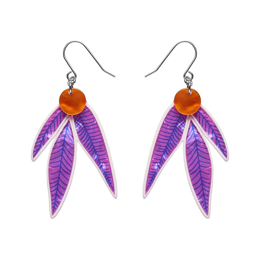 Gainful Gum Leaves Drop Earrings  -  Erstwilder  -  Quirky Resin and Enamel Accessories