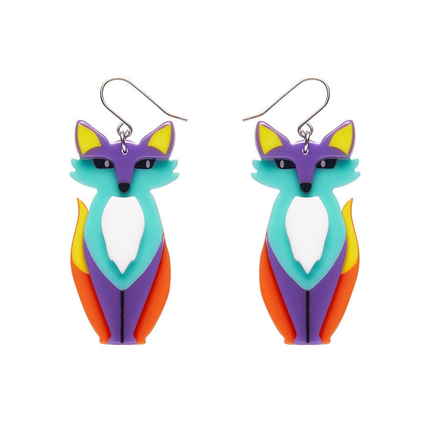 Varuka Fox Drop Earrings  -  Erstwilder  -  Quirky Resin and Enamel Accessories