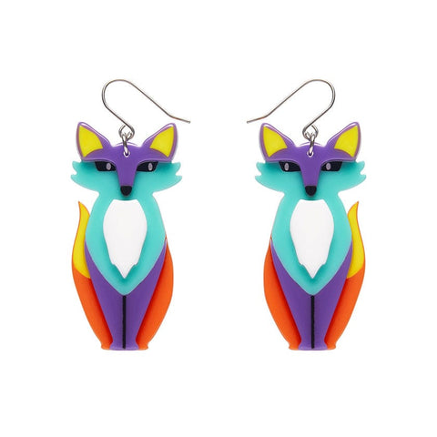 Varuka Fox Drop Earrings  -  Erstwilder  -  Quirky Resin and Enamel Accessories