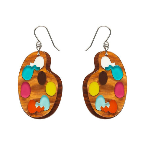In Living Colour Drop Earrings  -  Erstwilder  -  Quirky Resin and Enamel Accessories