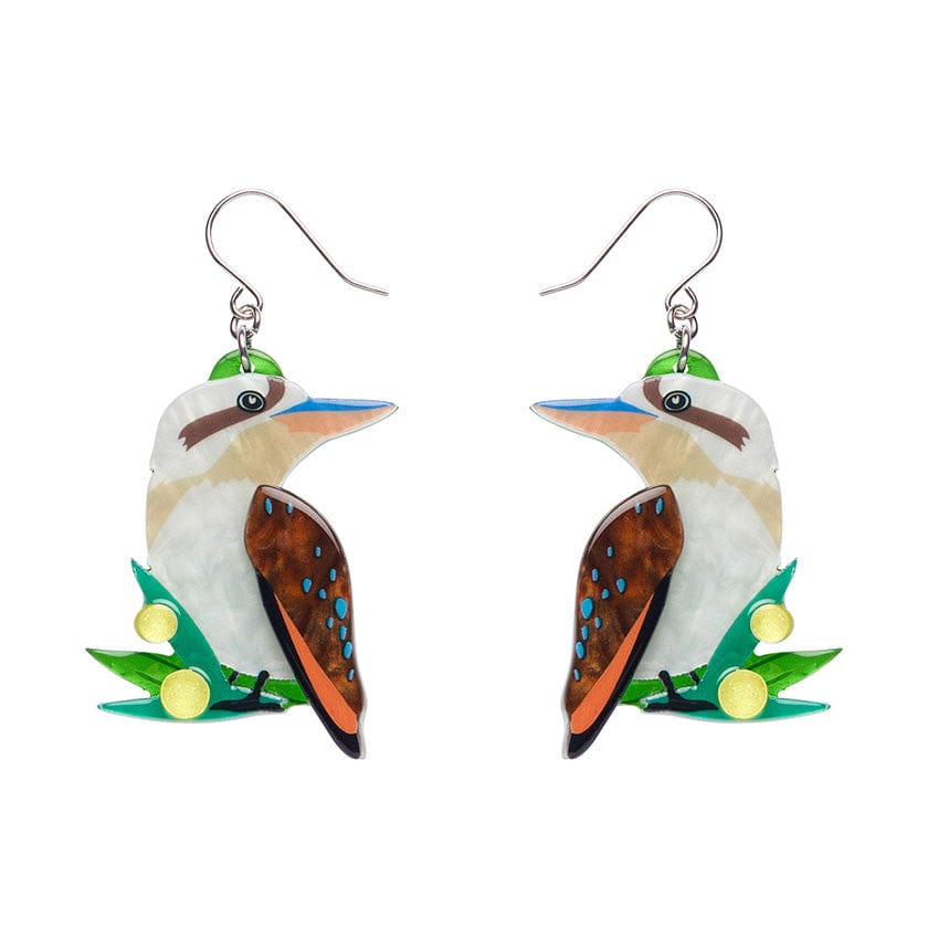 Kirby the Kookaburra Drop Earrings  -  Erstwilder  -  Quirky Resin and Enamel Accessories
