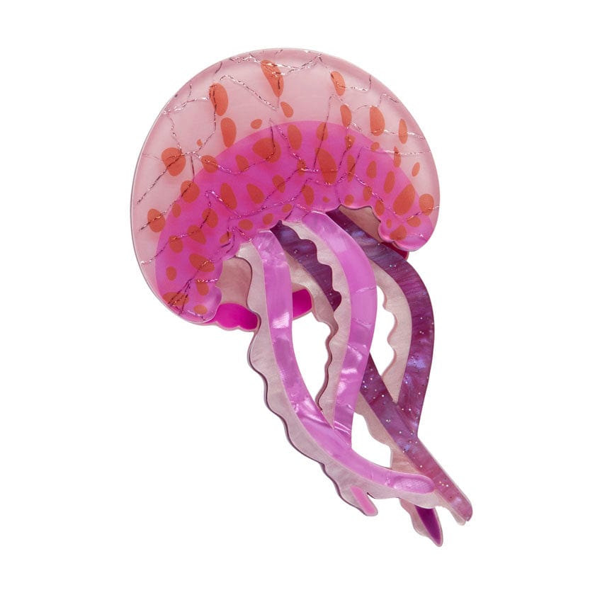Mauve Stinger Jellyfish Brooch  -  Erstwilder  -  Quirky Resin and Enamel Accessories