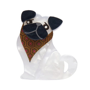 Adoring Polly Pug Mini Brooch