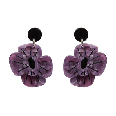 Remembrance Poppy Drop Earrings
