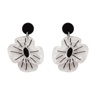 Remembrance Poppy Drop Earrings