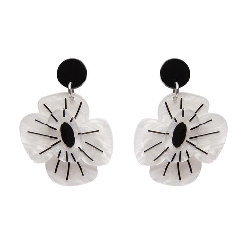Erstwilder Remembrance Poppy Drop Earrings AF1EG05