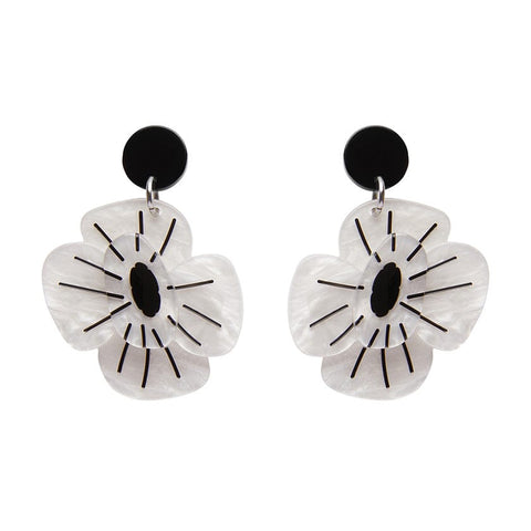 Erstwilder Remembrance Poppy Drop Earrings AF1EG05