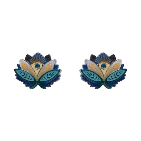 Erstwilder The Blue Lotus Stud Earrings AM1EG01