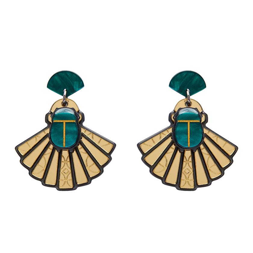 Erstwilder The Heart of Egypt Scarab Drop Earrings AM1EG03