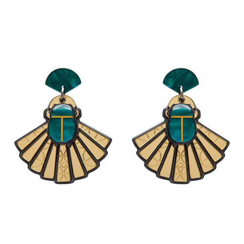 Erstwilder The Heart of Egypt Scarab Drop Earrings AM1EG03