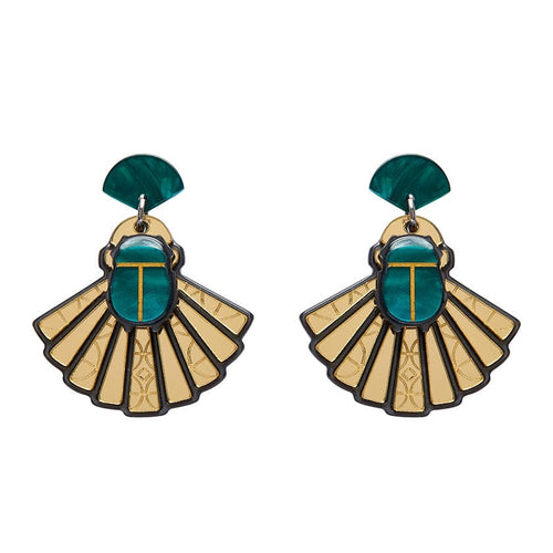 Erstwilder The Heart of Egypt Scarab Drop Earrings AM1EG03