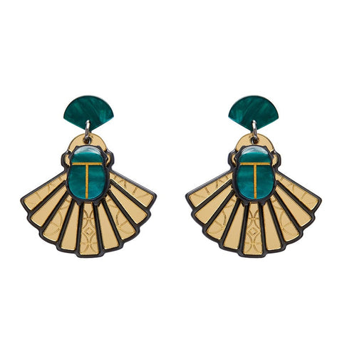 Erstwilder The Heart of Egypt Scarab Drop Earrings AM1EG03
