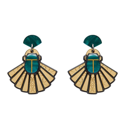 Erstwilder The Heart of Egypt Scarab Drop Earrings AM1EG03