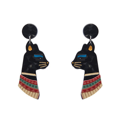 Bastet the Protector Drop Earrings
